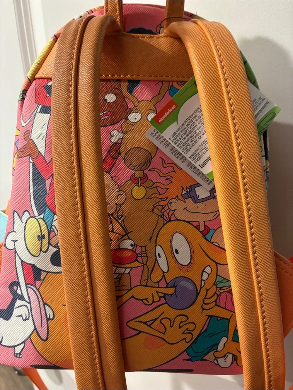 Loungefly Rugrats Multi-Color Kids Mini Backpack - Green, Purple, Orange, Blue